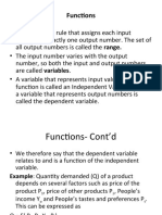 Functions and Linear Programming