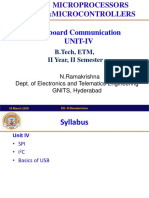 On Board Communication Unit-Iv: B.Tech, ETM, II Year, II Semester