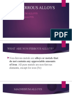 Non Ferrous Alloys: 3) Magniesium Alloys 4) Titanium Alloys