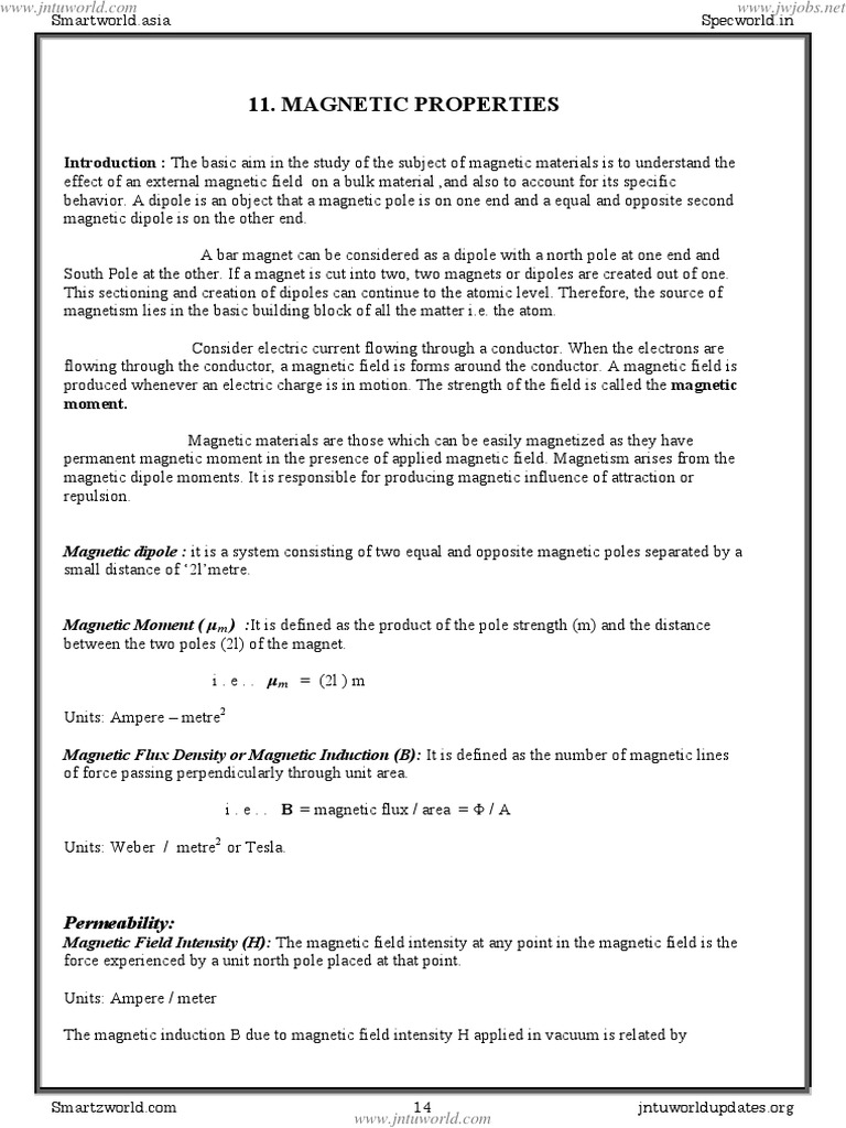 Magnetic Materials Overview | PDF | Magnetic Field | Ferromagnetism