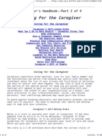 Caregiver's Handbook - Part 3 of 9 - Caring For The Caregiver