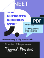 2 Page Notes - Thermal Physics