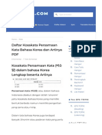 ? Daftar Kosakata Persamaan Kata Bahasa Korea Dan Artinya PDF