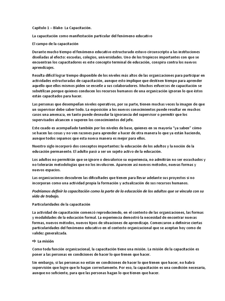 Capacitación Efectiva en Organizaciones | PDF | Aprendizaje | Evaluación