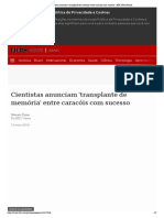 BBC Brasil - Cientistas Anunciam 'Transplante de Memória' Entre Caracóis Com Sucesso - BBC News Brasil