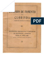Presupuesto de Clorinda Del Año 1950