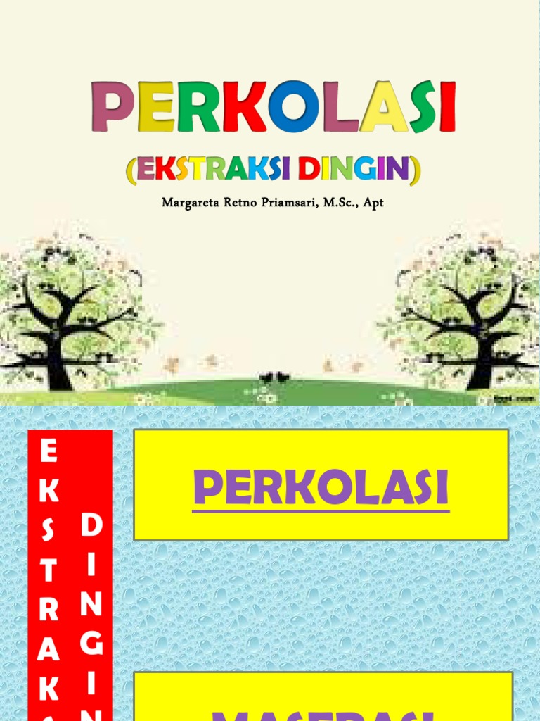 Proses dan Prinsip Perkolasi | PDF | Seni & Disiplin Bahasa