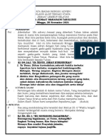 Tata Ibadah Minggu Adven I Klasis Alor Tengah Utara
