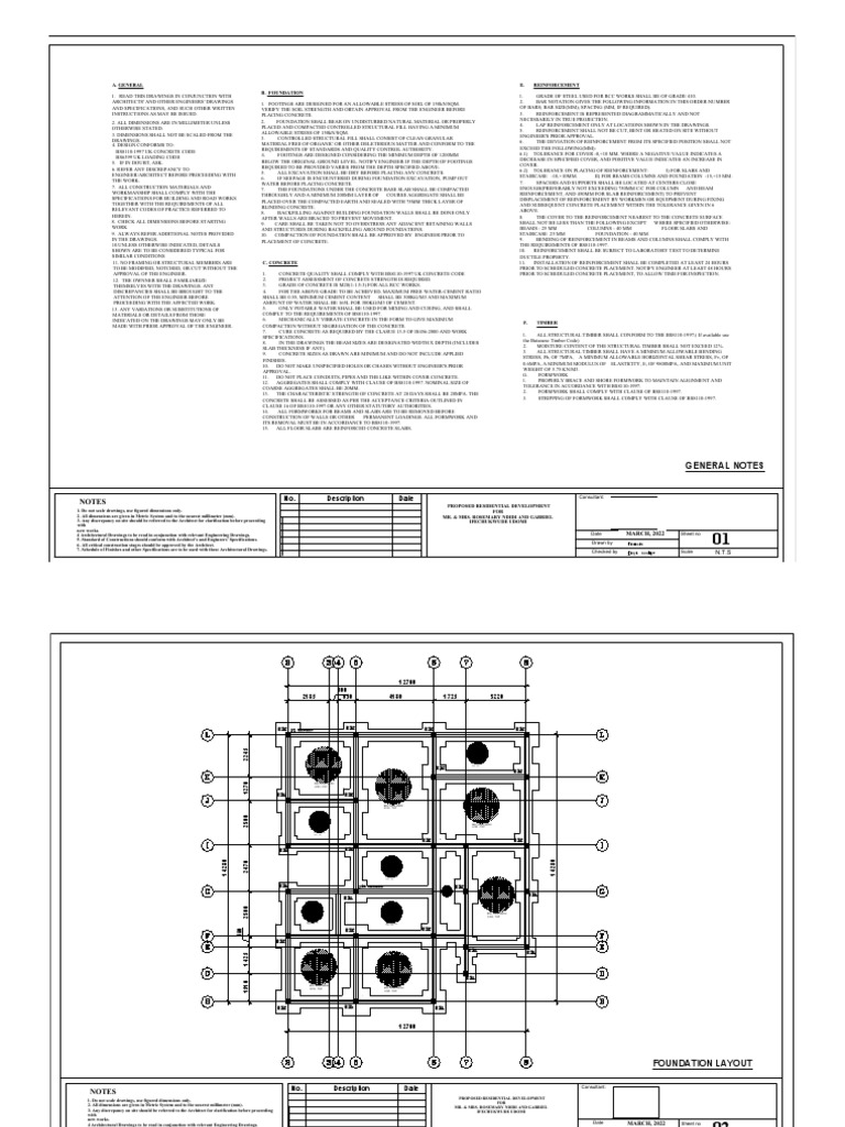 E. Reinforcement A. General B. Foundation: Notes | PDF | Concrete ...