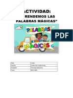 Actividad - Aprendemos Palabras Magicas