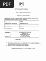 Database Fundamentals June 2019 Exam Paper