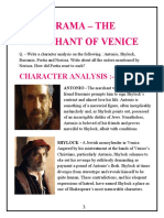 Drama - The Merchant of Venice: Character Analysis