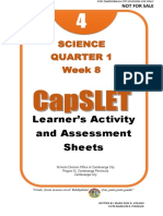 Science Quarter 1 Week 8: Learner's Activity and Assessment Sheets