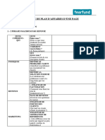 Formulaire Du Plan D'affaire