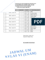 Jadwal UM Kelas 6 Tahun 2021