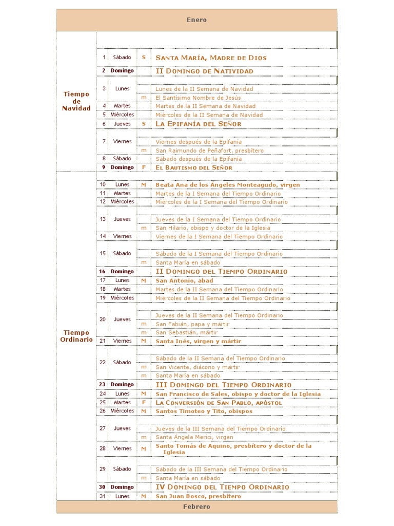 Calendario Liturgico 2022 | PDF | Prestado | Pascua de Resurrección