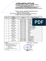 Jadwal PAT 2021 - 2022