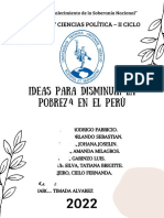 Ideas para Disminuir La Pobreza en El Perú
