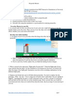 Projectile Motion Introduction Simulation Activity1