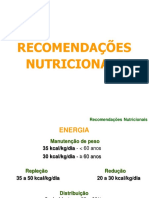 Recomendações Nutricionais para DRC