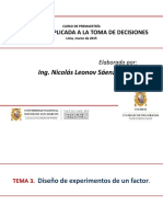 Diseño de experimentos de un factor