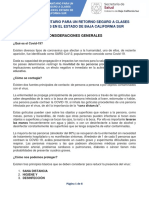 Protocolo Sanitario para Un Retorno Seguro A Clases