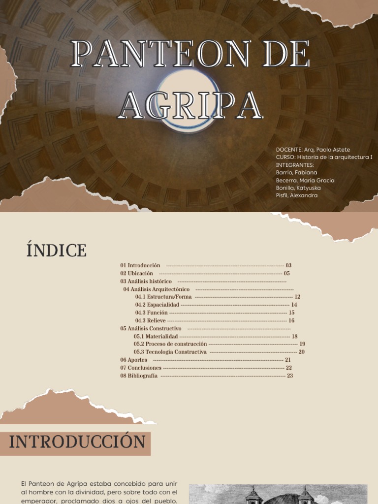 Panteon de Agripa | PDF | Hazme | Diseño arquitectonico