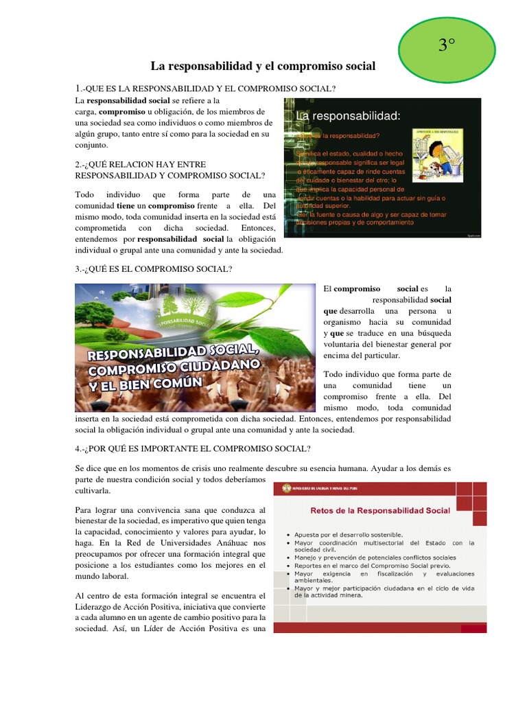 Responsabilidad y Compromiso Social | PDF | Sociedad