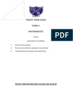 CXC Mathematics - Form1 - Paper2 - 2011