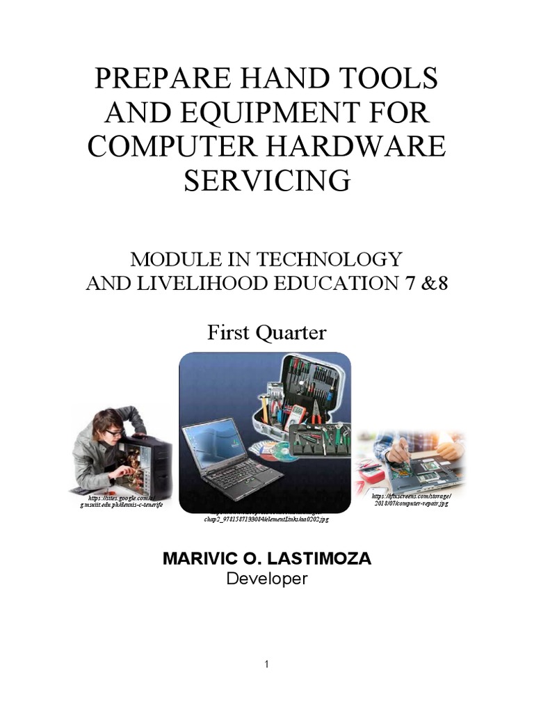 Prepare Hand Tools and Equipment For Computer Hardware Servicing PDF