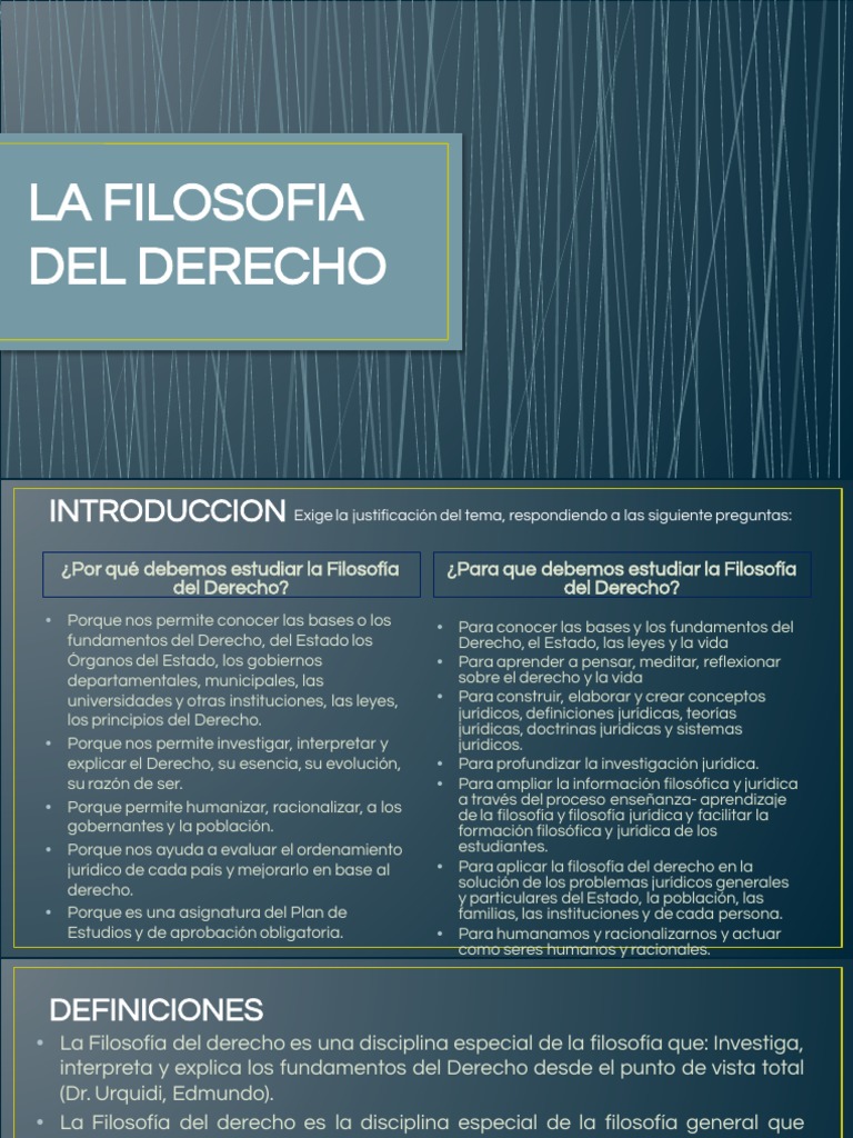 La Filosofia Del Derecho PDF Aprendizaje Axiología