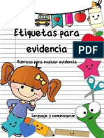 Etiquetas para Evidencias