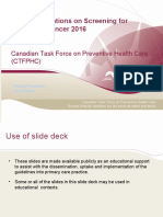 Recommendations On Screening For Colorectal Cancer 2016: Canadian Task Force On Preventive Health Care (CTFPHC)