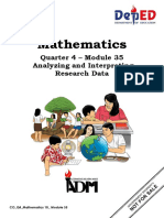 Mathematics: Quarter 4 - Module 35 Analyzing and Interpreting Research Data