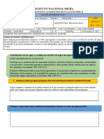 Examen Educación Física Bachillerato Instituto Nacional Mejía