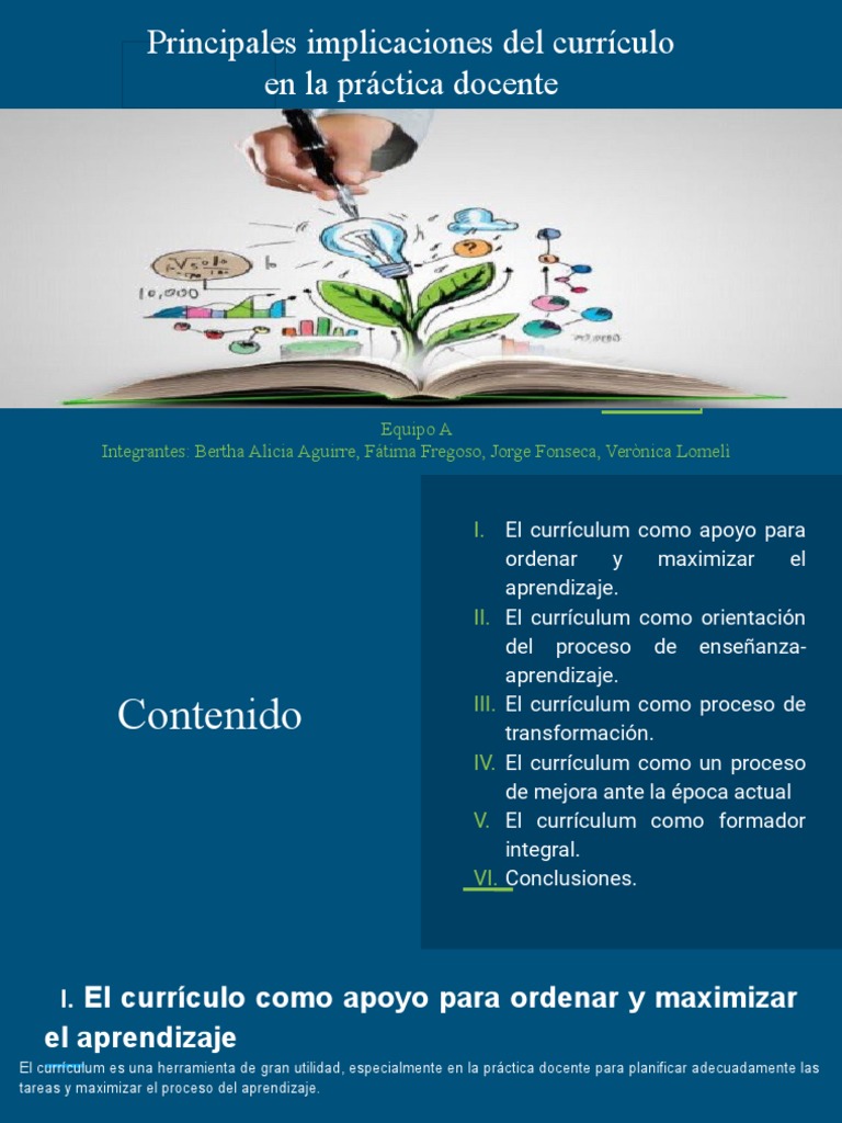 Implicaciones del Currículo en Docencia | PDF | Plan de estudios ...