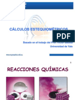 cálculos estequimétricos.