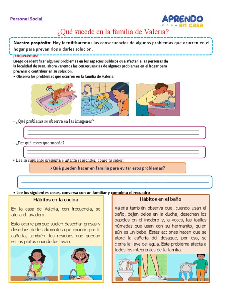 Ficha de Personal Social 1er. Grado | PDF