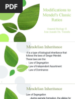 Modifications To Mendel's Classic Ratios: General Biology II Jose Amado Ds. Torreda