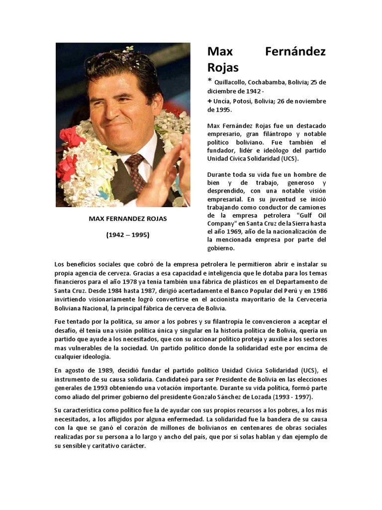 Max Fernandez Rojas | PDF | Bolivia