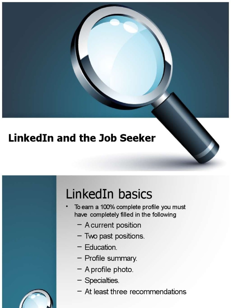 Linkedin For Job Seekers | PDF | Linked In | Computing