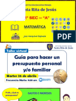 2°TALLER-N°6 - Guía para Hacer Un Presupuesto Personal o Familiar