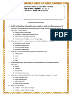 Soal Latihan PAT Kelas 3 Tema 3E