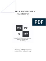 Sample Problems 2 (Imonst 1) : Malaysia IMO Committee