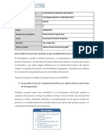 Formulación y evaluación de proyecto inicial