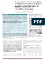 Evaluate The Impact of Interventions On Household Waste Disposal Knowledge and Practices Among Women at Selected Villages of Mohali, Punjab