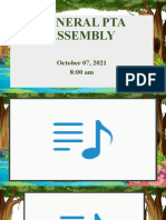 General Pta Assembly: October 07, 2021 8:00 Am
