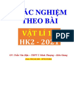 Trắc Nghiệm Theo Bài: GV: Trần Văn Hậu - THPT U Minh Thượng - Kiên Giang