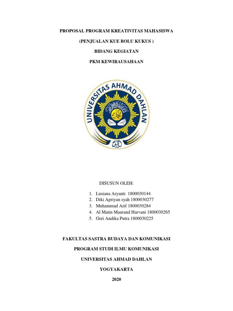 PROPOSAL PKM-K, Kelompok 10 (Terakhir) | PDF | Ilmu Sosial