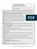 Checklist Self Assessment SMM ISO 9001